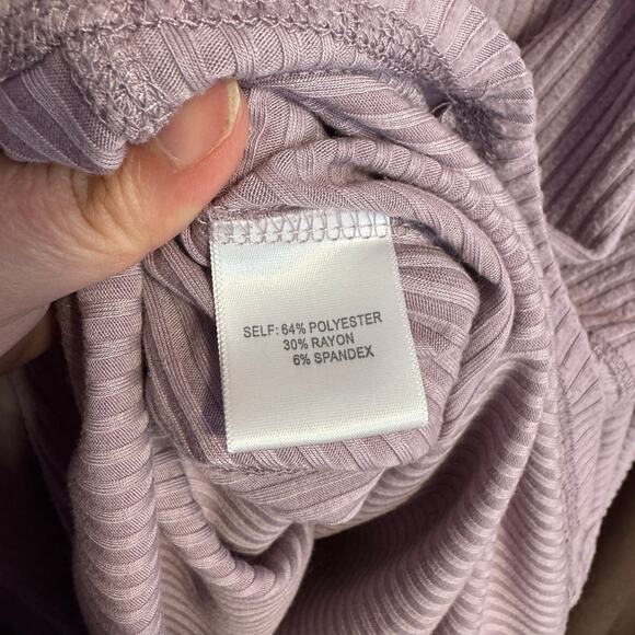 Jane + Delancey Top Size M Light Purple Soft Stretch Knit Long Sleeve Round Neck - Picture 6 of 11